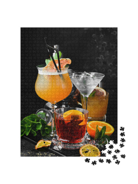 Puzzel 1000 stukjes „Een selectie cocktails“