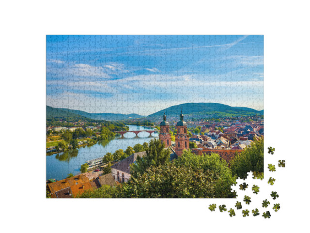 Puzzel 1000 stukjes „Middeleeuws Duits stadje Miltenberg am Main, Beieren“