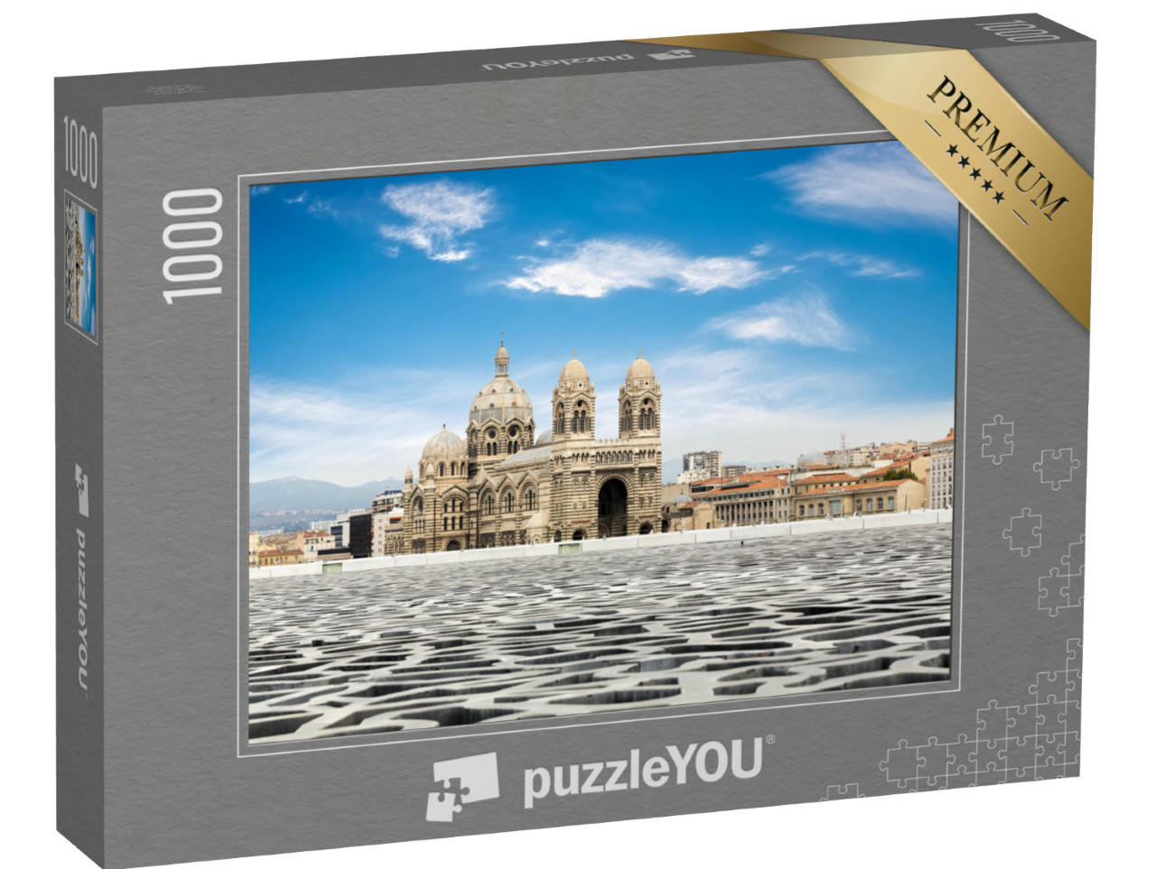 Puzzel 1000 stukjes „Cathedral de la Major, bezienswaardigheid van Marseille, Frankrijk“
