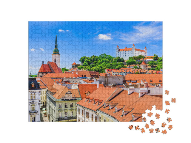 Puzzel 1000 stukjes „Imposant kasteel van Bratislava, Slowakije“