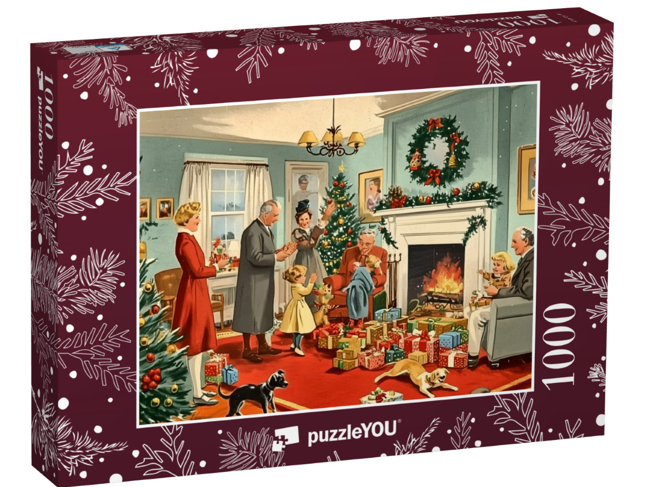 Puzzel 1000 stukjes „Creepy Christmas 1950 : mutations bizarres“