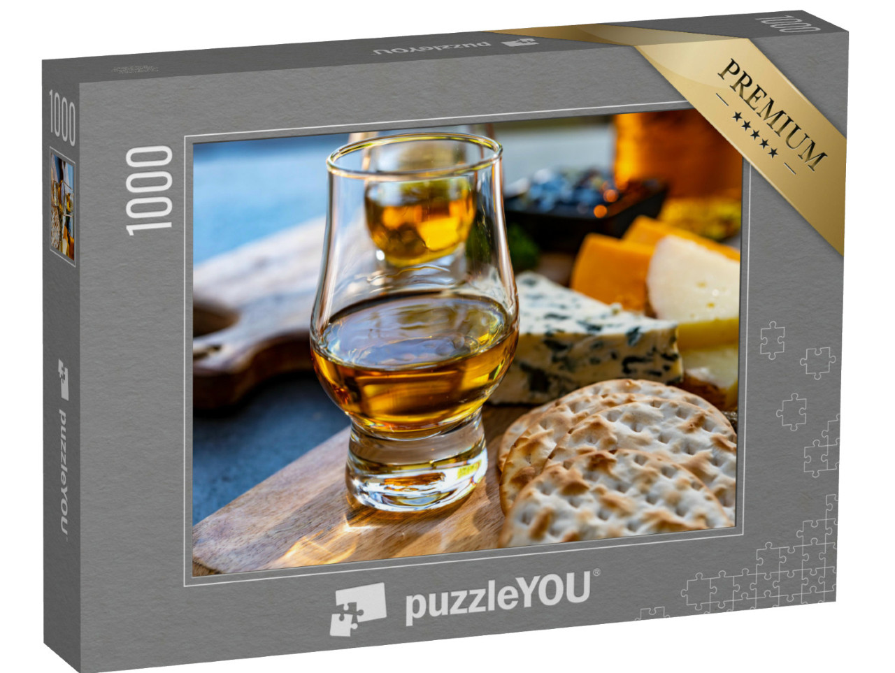 Puzzel 1000 stukjes „Whisky- en kaasproeverij“