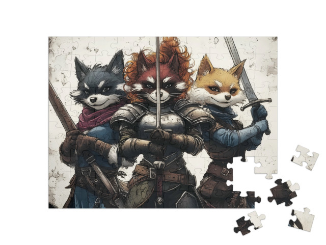 Puzzel 100 stukjes „De legende van de drie musketiers“