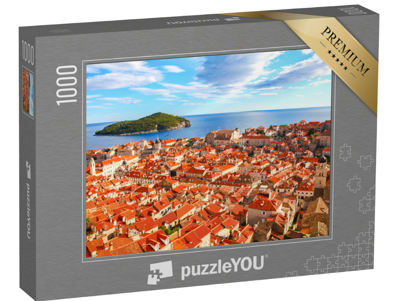 Puzzel 1000 stukjes „Oude stad Dubrovnik aan de Adriatische Zee, Kroatië“