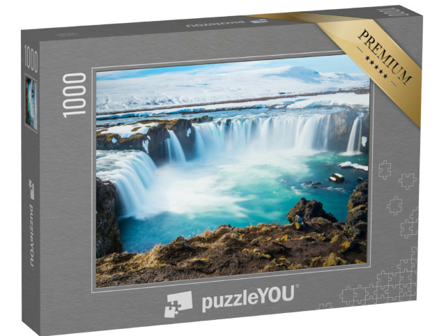 Puzzel 1000 stukjes „Godafoss, een van de beroemdste watervallen van IJsland“
