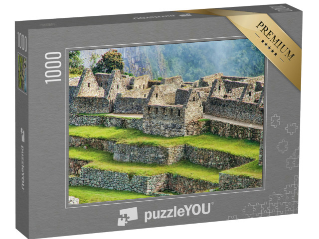 Puzzel 1000 stukjes „Close-up van de ruïnes van de citadel van Machu Picchu in Peru“