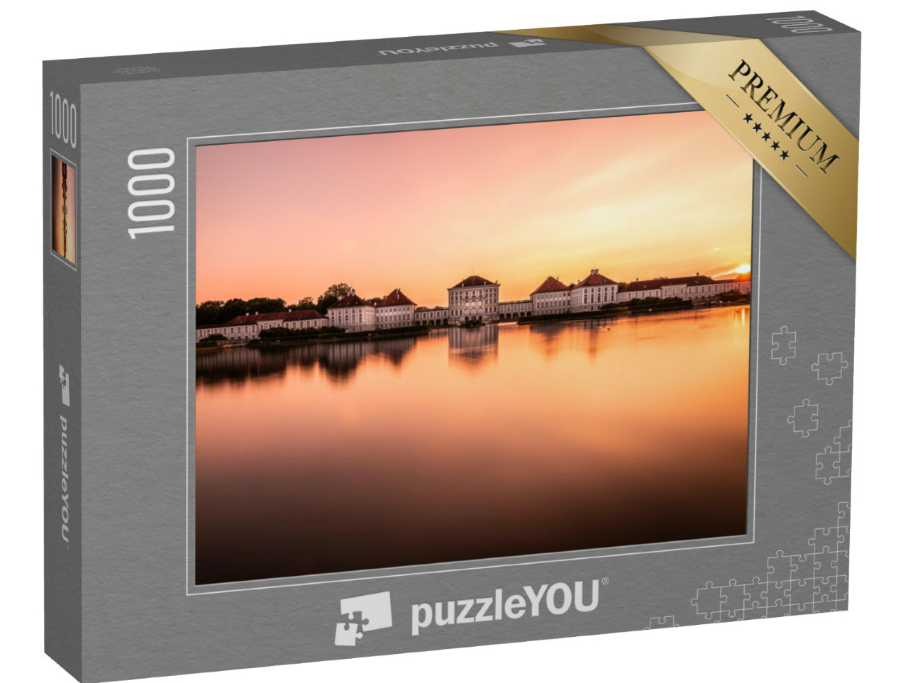 Puzzel 1000 stukjes „Paleis Nymphenburg bij zonsondergang“