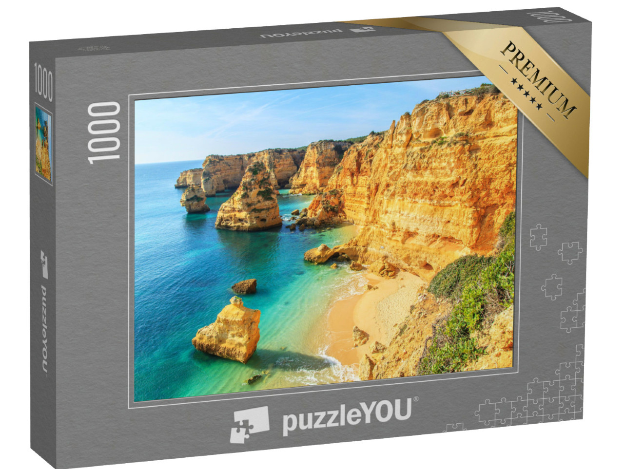 Puzzel 1000 stukjes „Uitzicht op Praia da Rocha in Portimao, Algarve, Portugal“