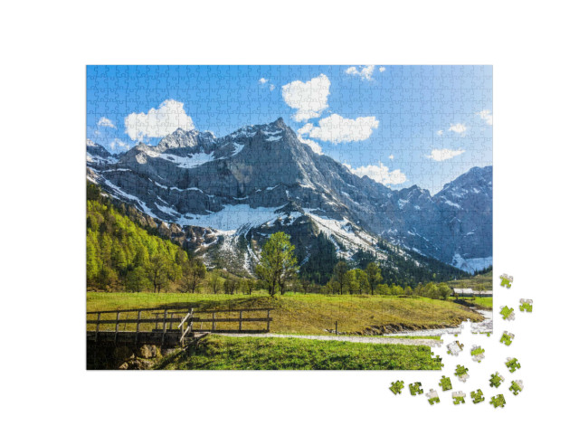 Puzzel 1000 stukjes „Engalmdal in het Karwendelgebergte, Oostenrijk“