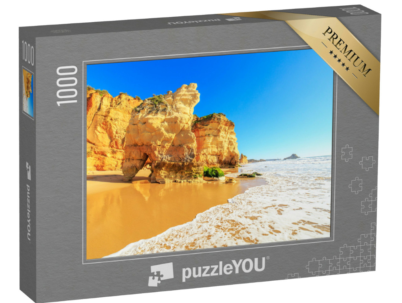 Puzzel 1000 stukjes „Uitzicht op Praia da Rocha, Algarve, Portugal“