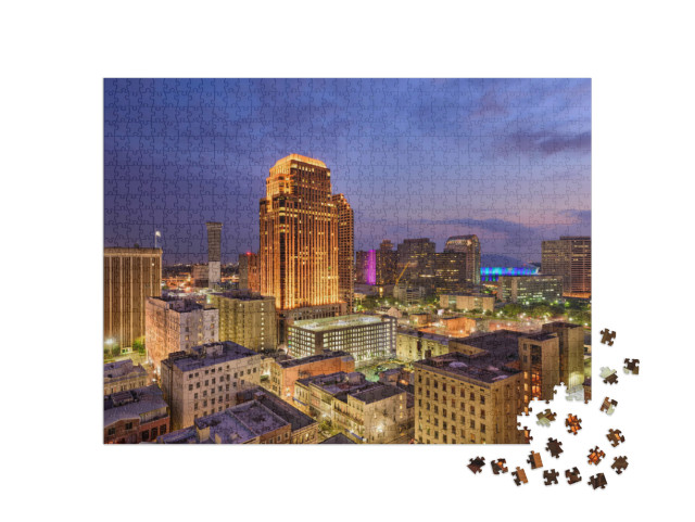 Puzzel 1000 stukjes „New Orleans bij nacht, Luisiana, Verenigde Staten“