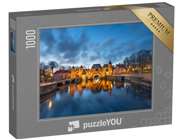 Puzzel 1000 stukjes „Amersfoort, bij de historische Koppelpoort bij zonsopgang“