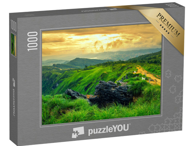 Puzzel 1000 stukjes „Prachtig berggebied Phu Chi Fa, Laos“
