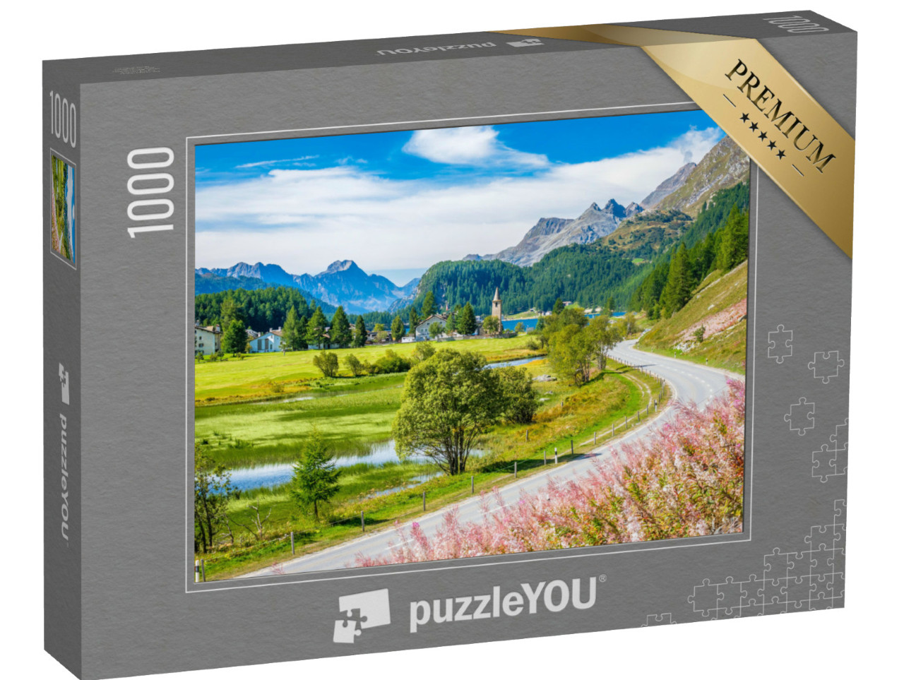 Puzzel 1000 stukjes „Uitzicht op de herberg“