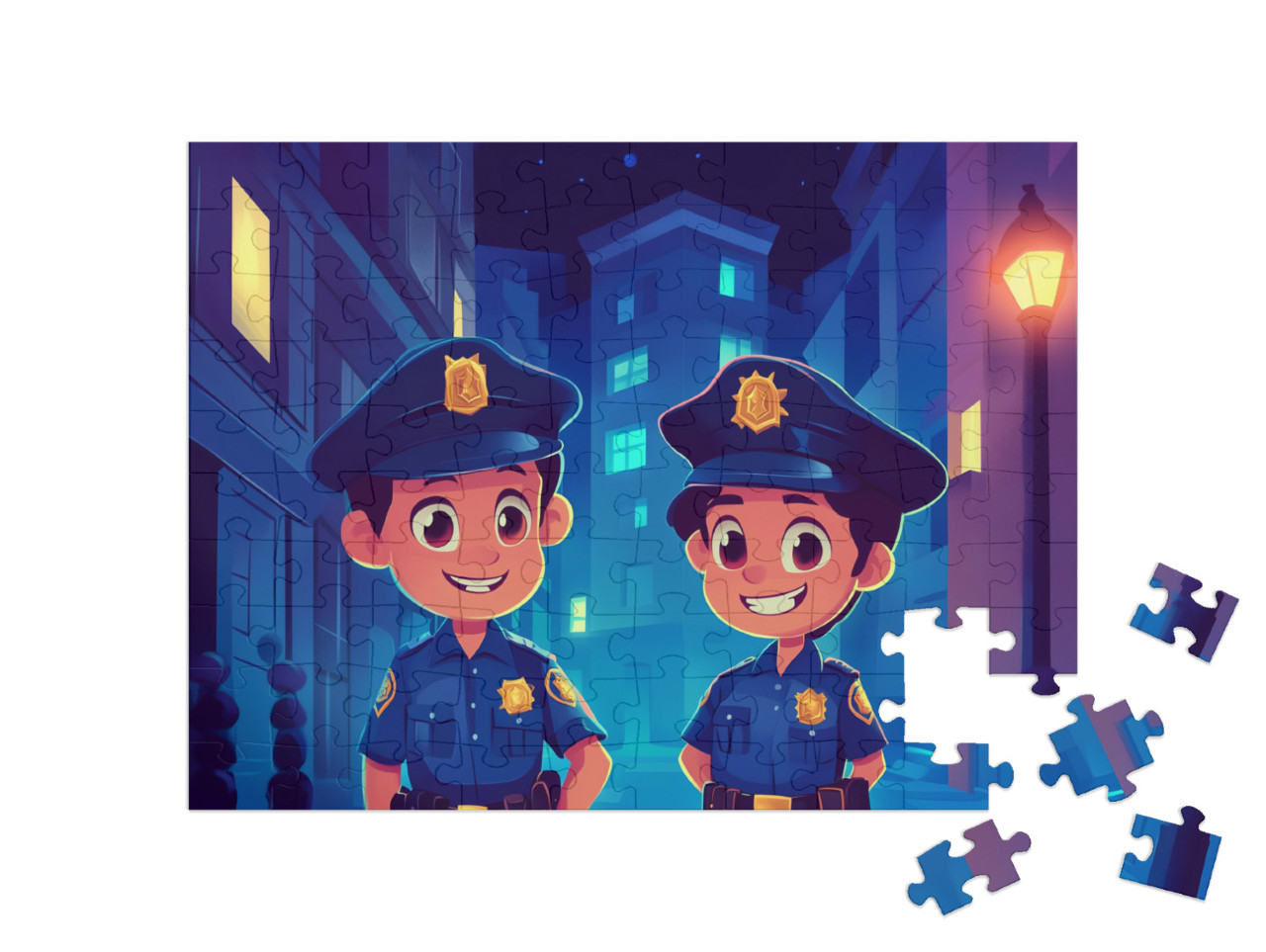 Puzzel 100 stukjes „Een nieuwe zaak voor de politie“