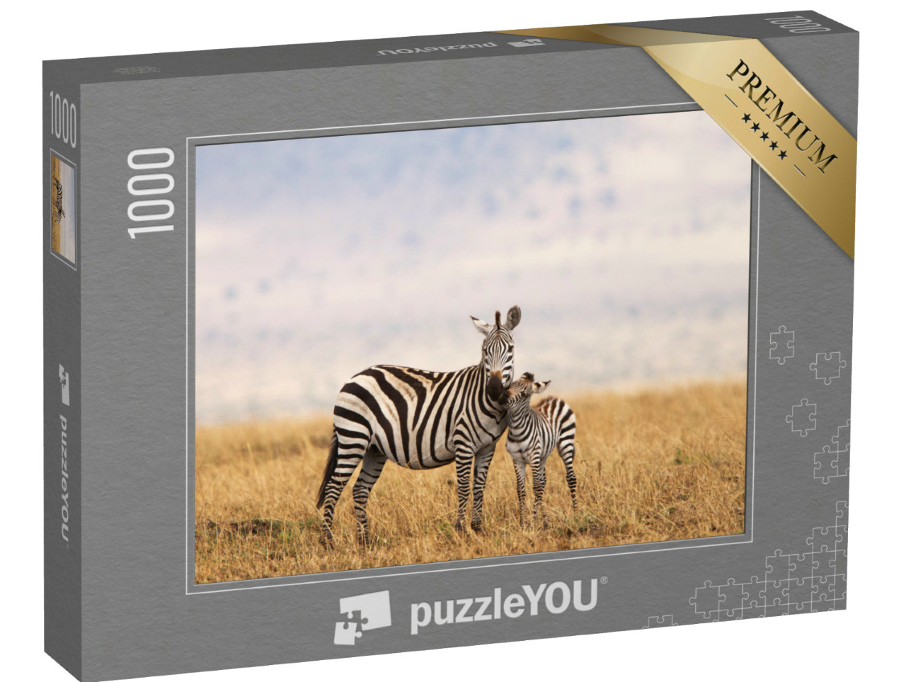 Puzzel 1000 stukjes „Burchell's of vlaktes zebra in Tanzania“