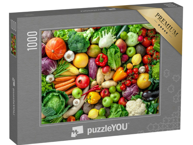 Puzzel 1000 stukjes „Assortiment verse groenten en fruit“