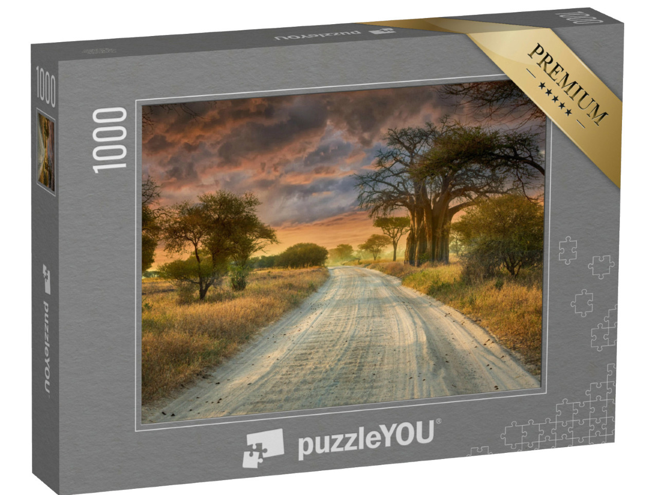 Puzzel 1000 stukjes „De beste manier voor een gamedrive in het Serengeti natuurpark in Tanzania“