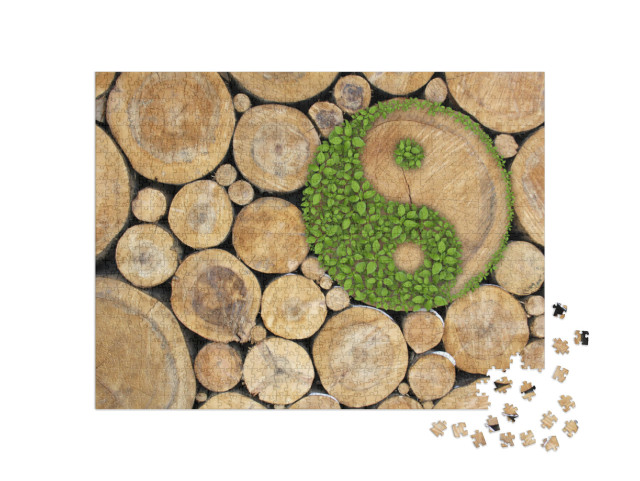 Puzzel 1000 stukjes „Ying-Yang symbool“