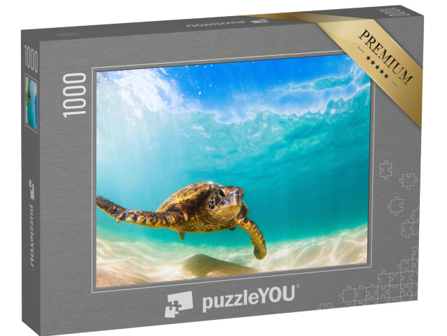 Puzzel 1000 stukjes „Groene zeeschildpad, Hawaii“