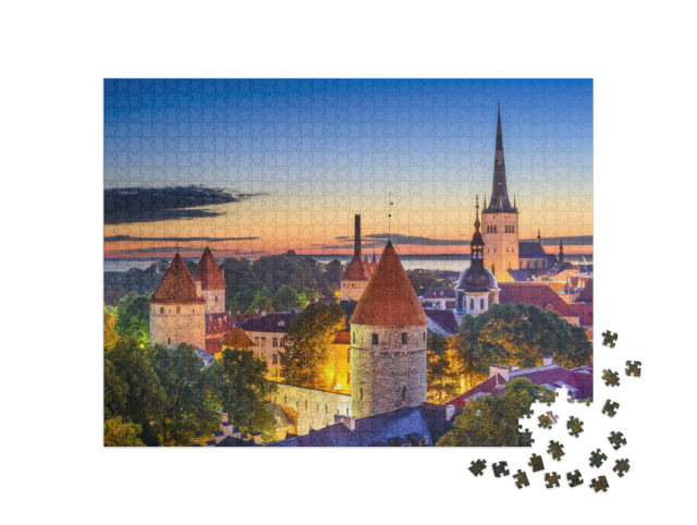 Puzzel 1000 stukjes „Tallinn, Estland bij zonsopgang“