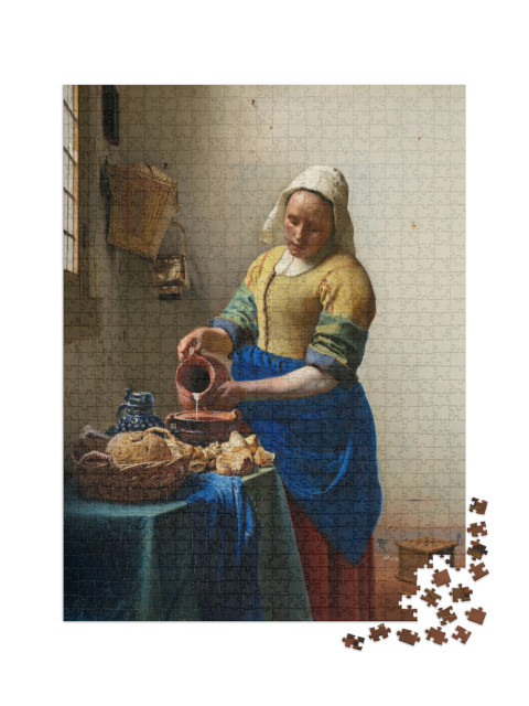 Puzzel 1000 stukjes XXL „Johannes Vermeer - Het melkmeisje“