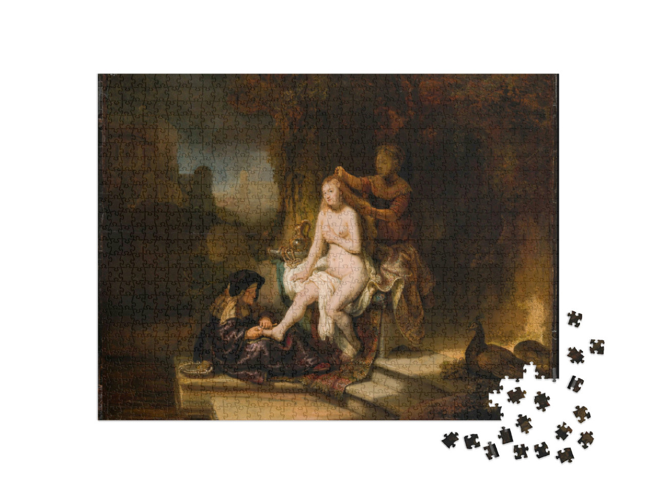 Puzzel 1000 stukjes „Rembrandt - Het toilet van Bathseba“