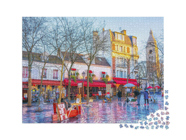 Puzzel 2000 stukjes „Place du Tertre, Montmartre, Parijs“