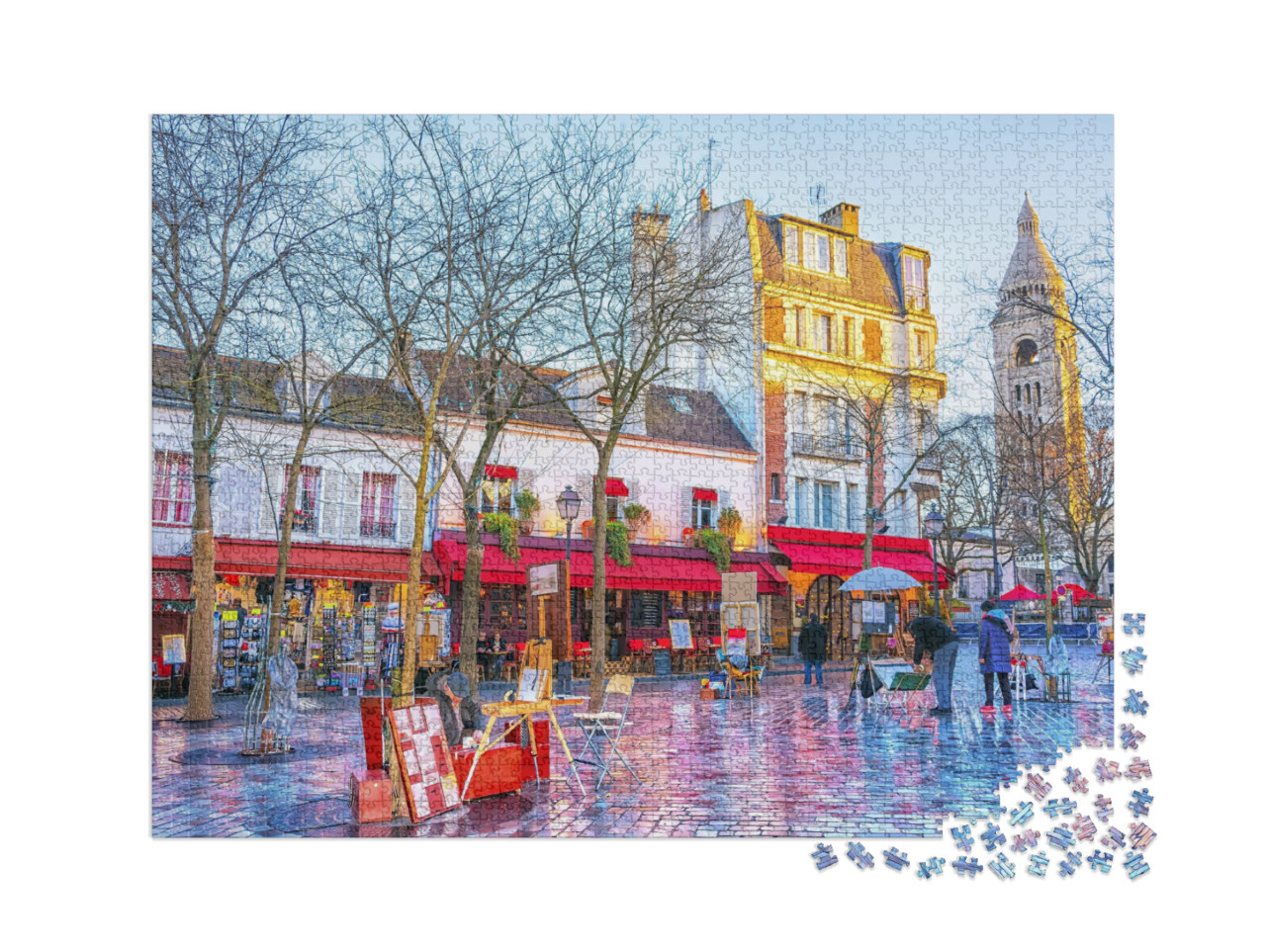 Puzzel 2000 stukjes „Place du Tertre, Montmartre, Parijs“
