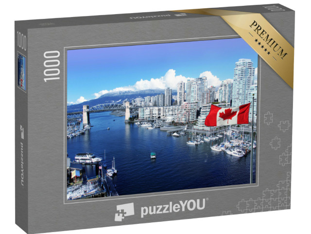 Puzzel 1000 stukjes „False Creek en de Burrard Street Bridge in Vancouver“