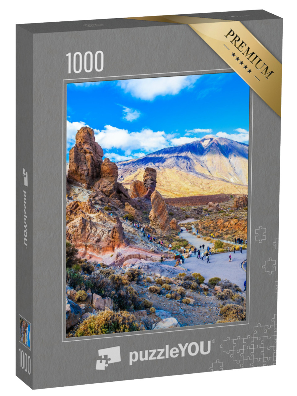 Puzzel 1000 stukjes „De berg Teide en de steen van Garcia, Tenerife, Spanje“