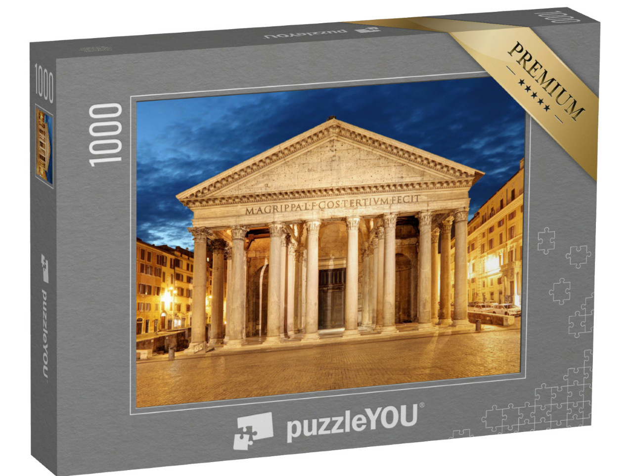 Puzzel 1000 stukjes „Verlicht Pantheon bij nacht, Rome“