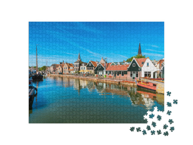 Puzzel 1000 stukjes „Uitzicht op Monnickendam Nederland“