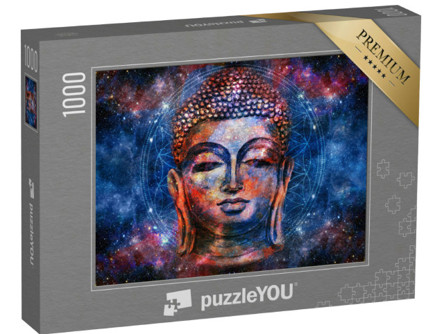 Puzzel 1000 stukjes „Digitale aquarelkunst: Boeddha Mandala“