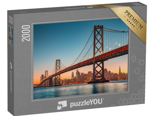 Puzzel 2000 stukjes „De skyline van San Francisco met de beroemde Oakland Bay Bridge, Californië, VS“