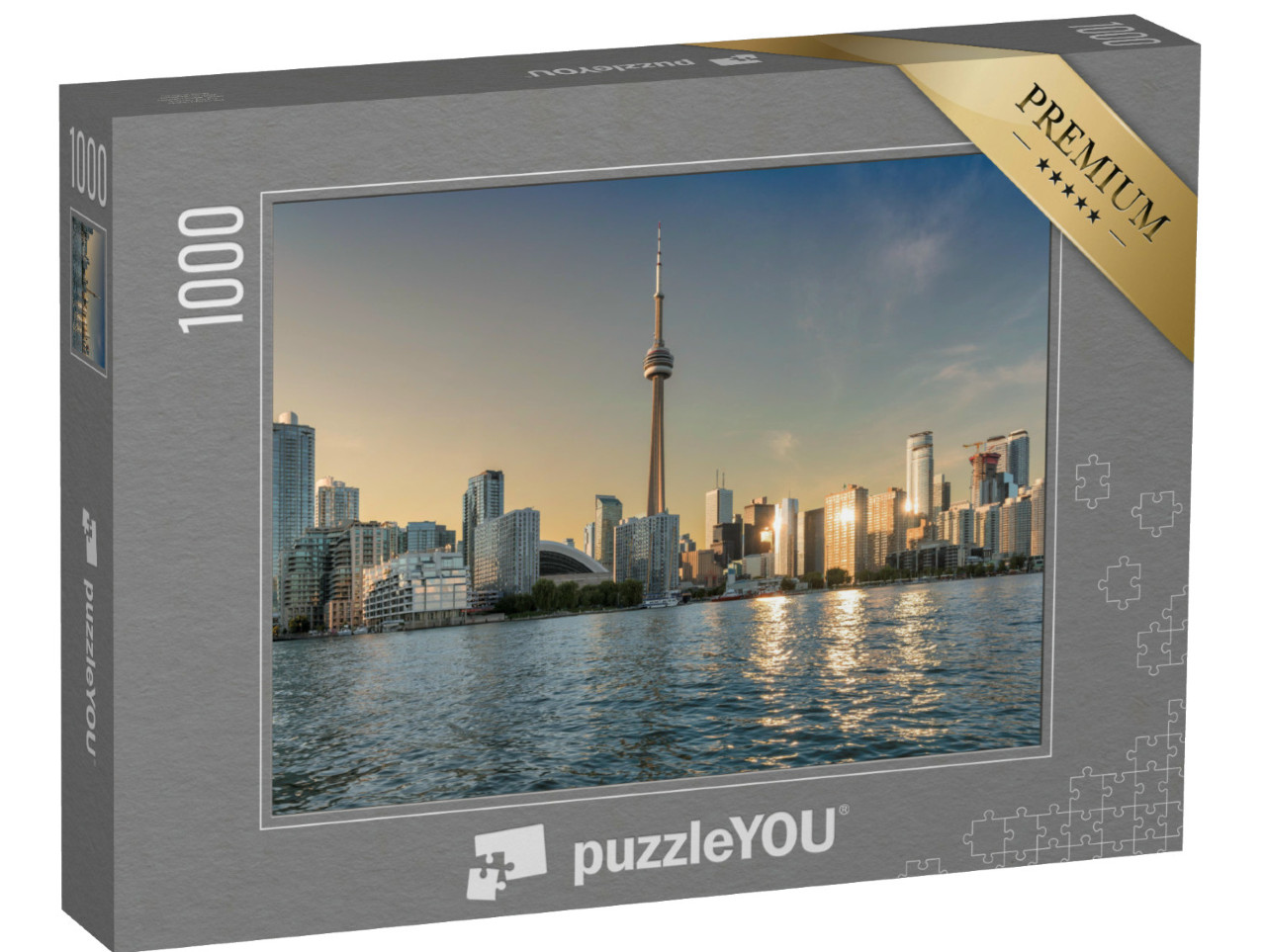 Puzzel 1000 stukjes „Toronto skyline bij zonsondergang“