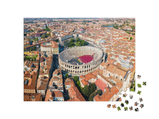 Puzzel 1000 stukjes „Romeins amfitheater op het Piazza Bra in Verona, Italië“