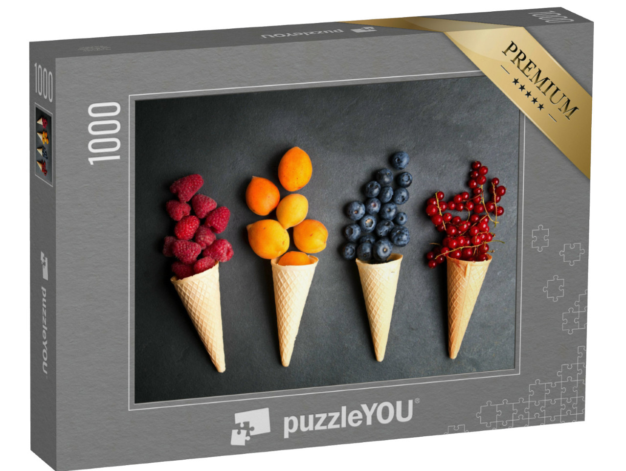 Puzzel 1000 stukjes „Vers fruit in de wafels“