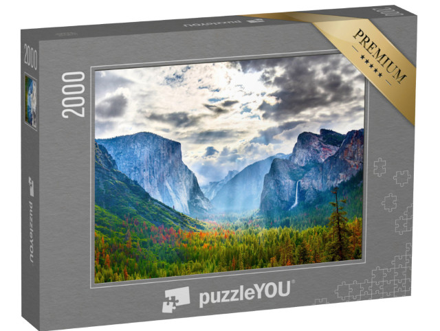 Puzzel 2000 stukjes „Indrukwekkend natuurspektakel in Yosemite National Park, VS“