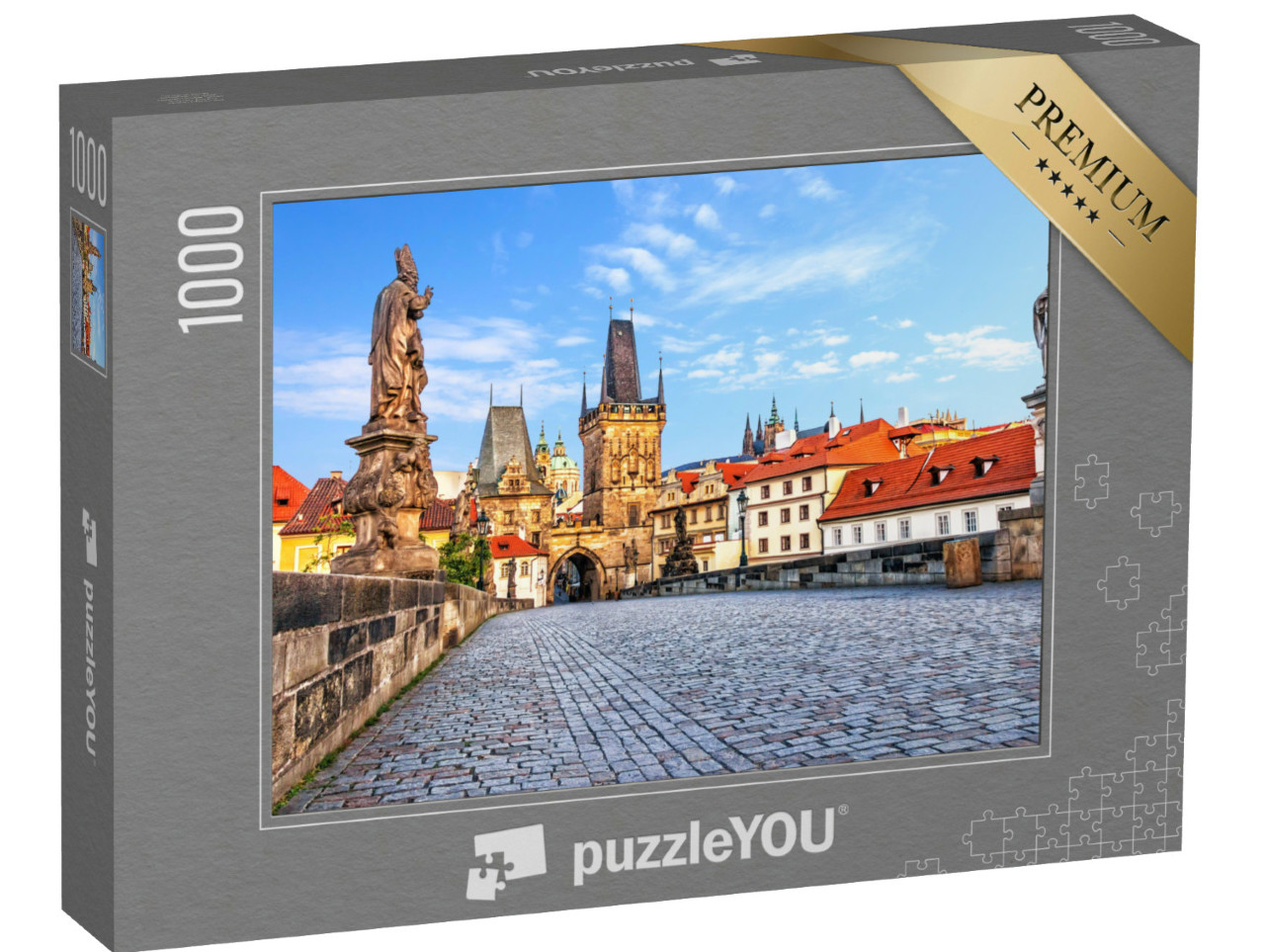 Puzzel 1000 stukjes „Karelsbrug over de Moldau in Praag, Tsjechië“