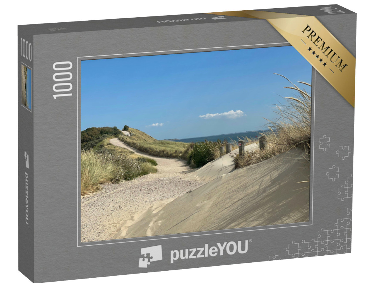 Puzzel 1000 stukjes „Prachtige wandelroute door de duinen, van Westkapelle naar Zoutelande“