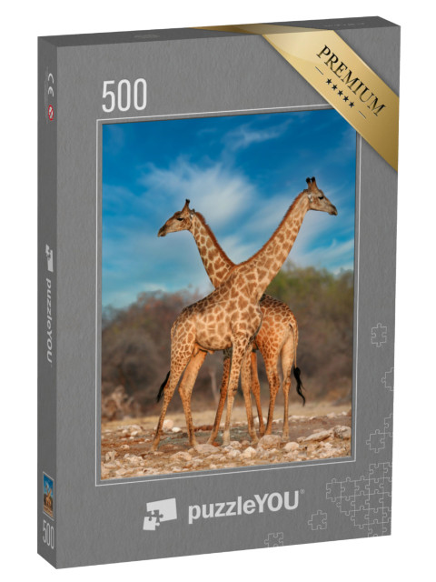 Puzzel 500 stukjes „Twee giraffen“