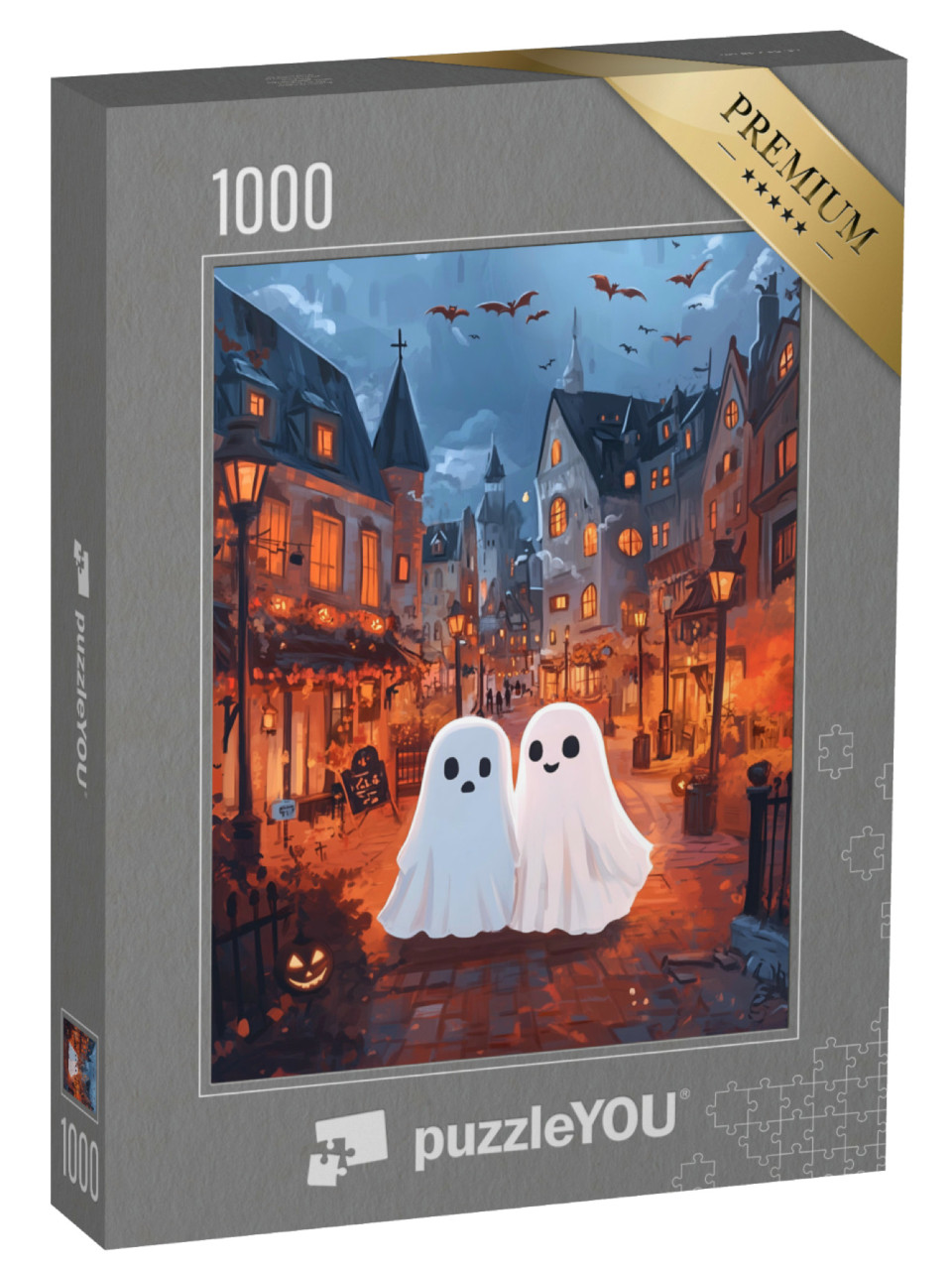 Puzzel 1000 stukjes „Twee spookachtige vrienden“