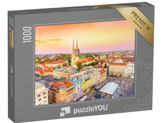 Puzzel 1000 stukjes „Ban Jelacic-plein in Zagreb, Kroatië“