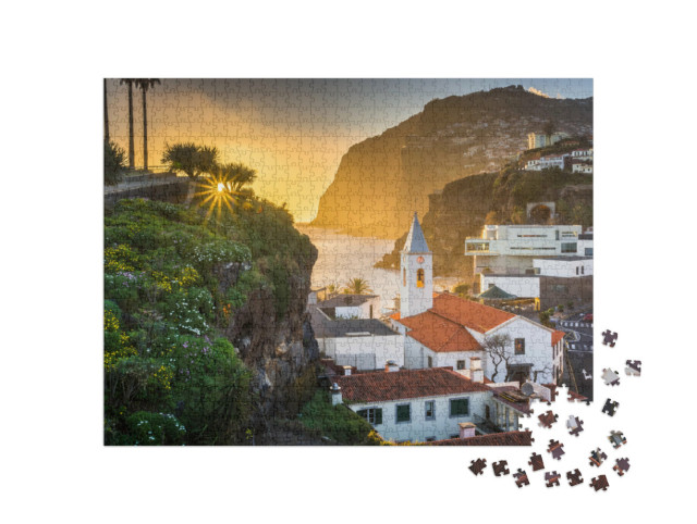 Puzzel 1000 stukjes „Zonsondergang boven Camara de Lobos, Madeira“