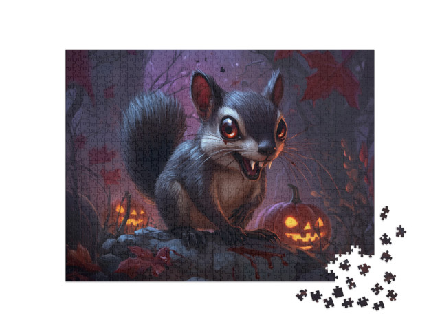 Puzzel 1000 stukjes „Zombie eekhoorn“