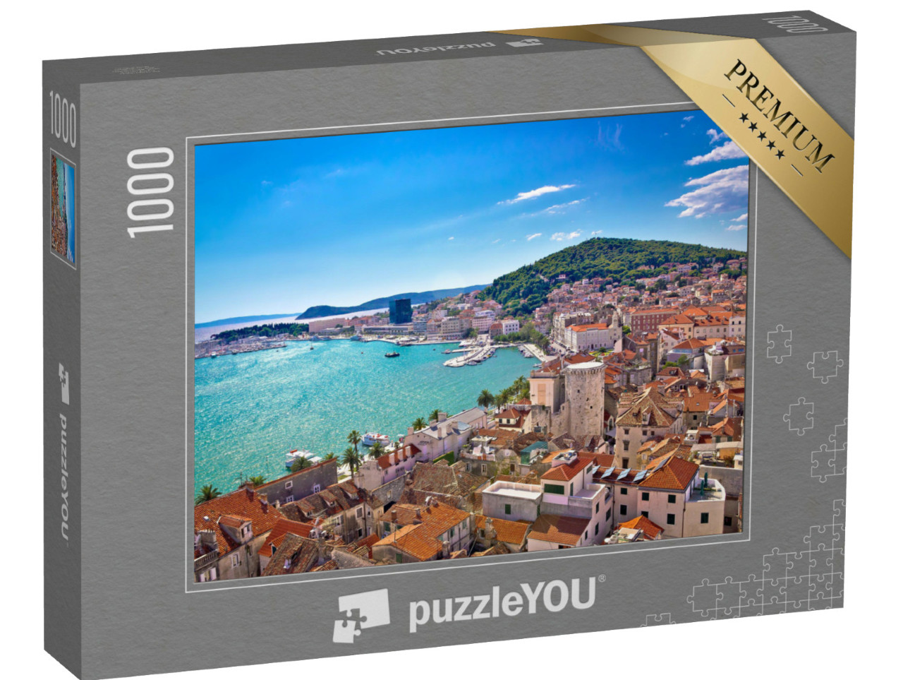 Puzzel 1000 stukjes „Luchtfoto van Split, Kroatië“