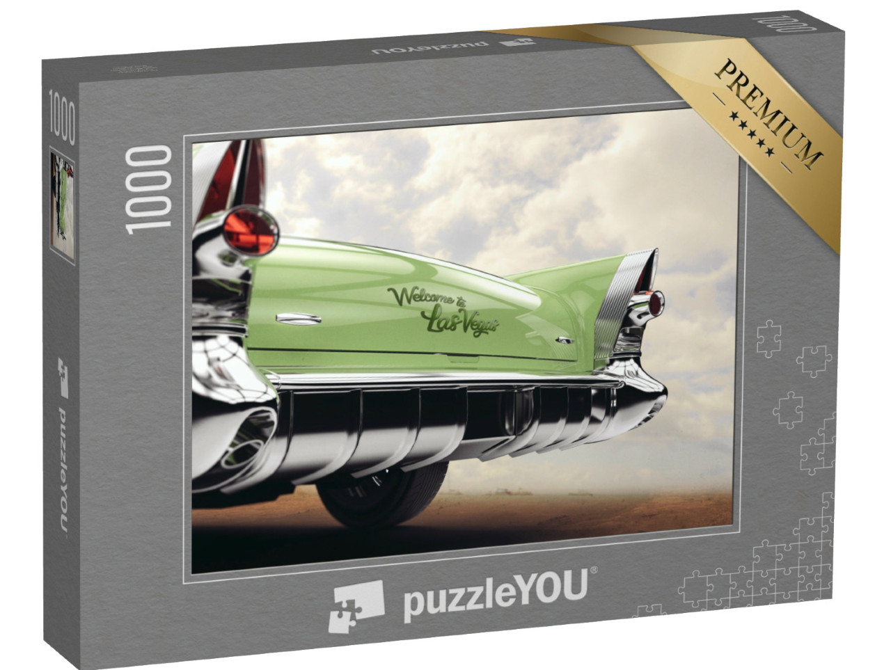 Puzzel 1000 stukjes „Oldtimer met opschrift Welcome to Las Vegas“