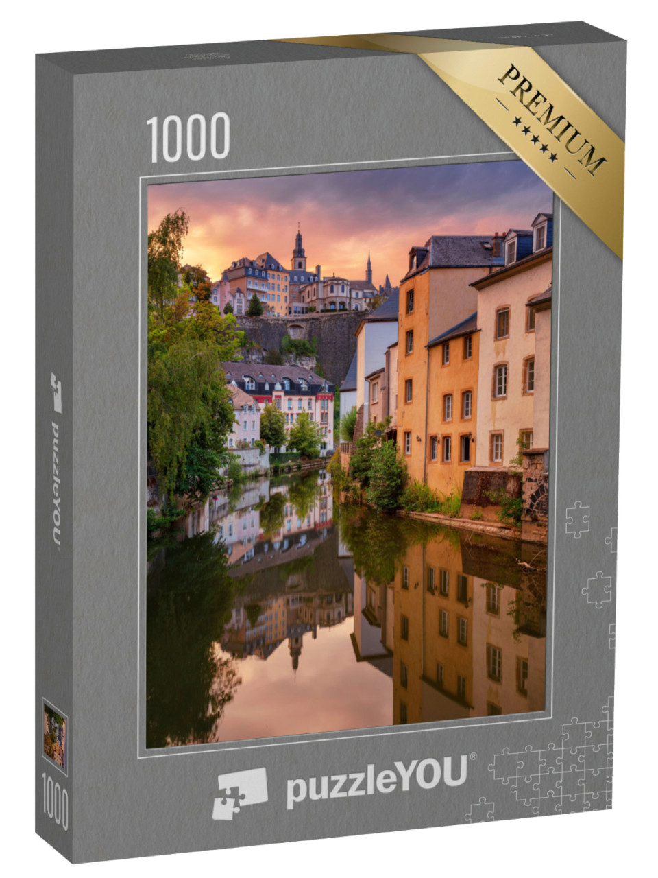 Puzzel 1000 stukjes „Stadsgezicht van de oude stad Luxemburg“