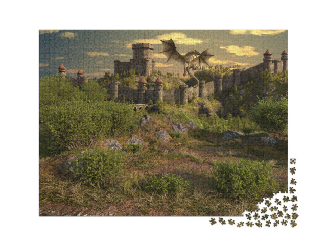 Puzzel 2000 stukjes „Het drakenkasteel“
